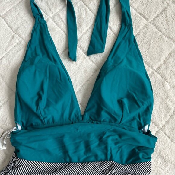 CUPSHE | Keeping You Accompanied Stripe One Piece Swimsuit | Size Large - Picture 10 of 12